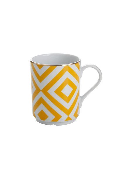 Porland Morocco Pattern Yellow Mug 340Cc 4 Pieces 04Ap 018897