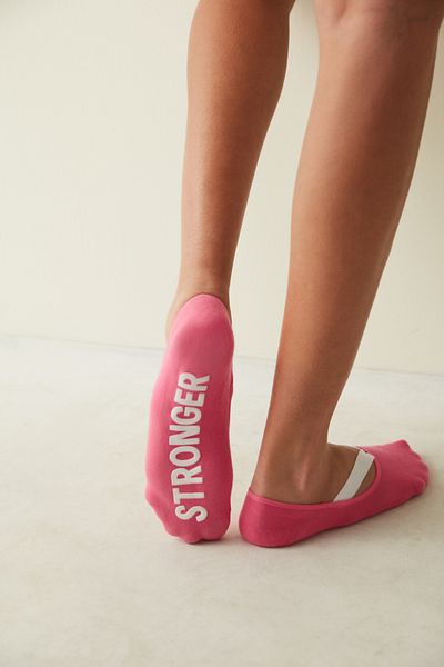 Penti Active Stronger Slogan Printed Pink Ballerina Socks
