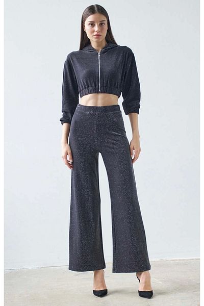 allys GLOSSY SILVERY PANT