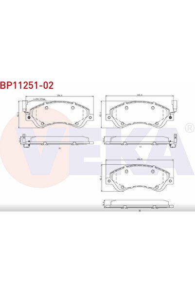 Veka Disk Balata Ford Transit (V347) 2.2 Ön - VEKa