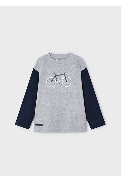 MAYORAL Tricou cu mânecă lungă cu imprimeu gri pentru băiat - 4045