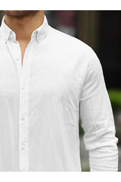 Valiberta Cămașă din Bumbac Crinkle - Albă