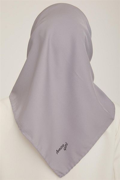 Armine Gray Plain Twill Scarf - 772