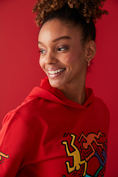 Penti Active Crop Sweatshirt -keith Haring Koleksiyonu
