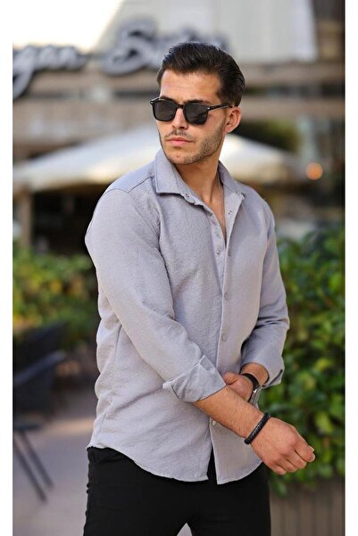 Valiberta Geometrik Desen Kapitone Desenli Gömlek/Ceket - Gri