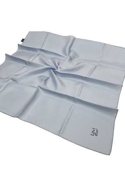 Levidor Απλό Μεταξωτό Φουλάρι Twill - Baby Blue