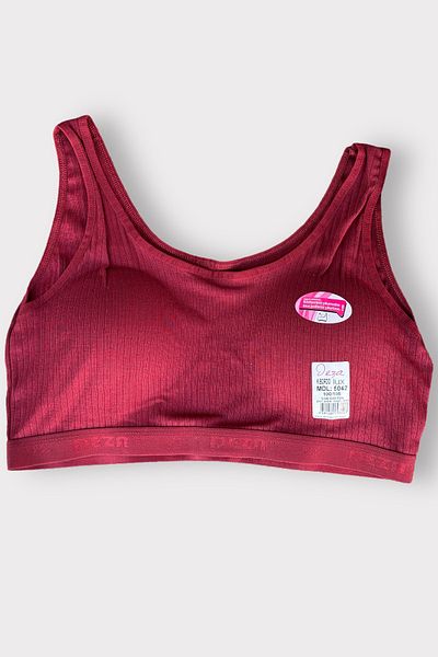 Katmirra 100% bumbac Sutien pentru femei de mărime mare, cu bretele groase, cu tampoane în interior