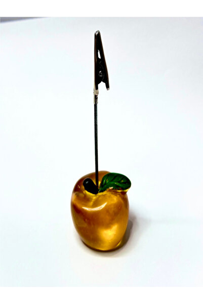 FLYON 4 Pieces Mixed Apple Shaped Note Holder Metal Pincer Note Holder Note Holder Paper Holder