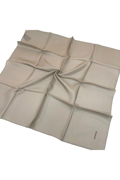 Armine Прямий шовковий шарф - 1383 Відкритий візон твіл