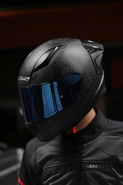 LS2 Rapıd 2 Race Takaroa Mat Siyah Kask