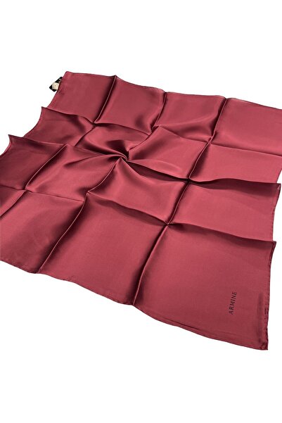 Armine Düz İpek Eşarp - 1007 Bordo Sura