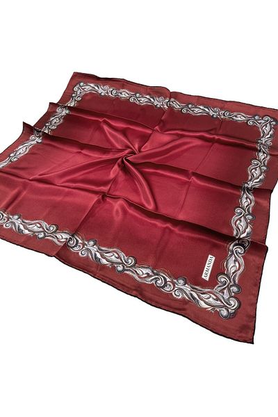ARMANDA Φουλάρι από φύλλο μετάξι - Wind - Claret Red Gold