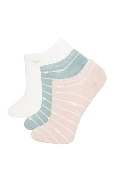 DeFacto Women's 3-Piece Cotton Sneaker Socks 3127736