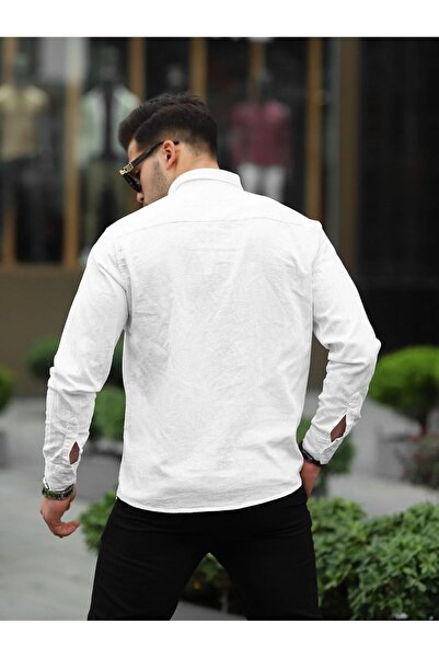 Valiberta Cămașă din Bumbac Crinkle - Albă