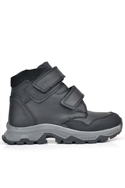 Rakerplus Trekking Γνήσιο Δερμάτινο Μαύρο Δέρμα Velcro Αγόρια Μποτάκια