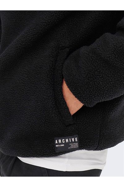 Only & Sons Бомбардировач Onssawyer Fleece OTW черен