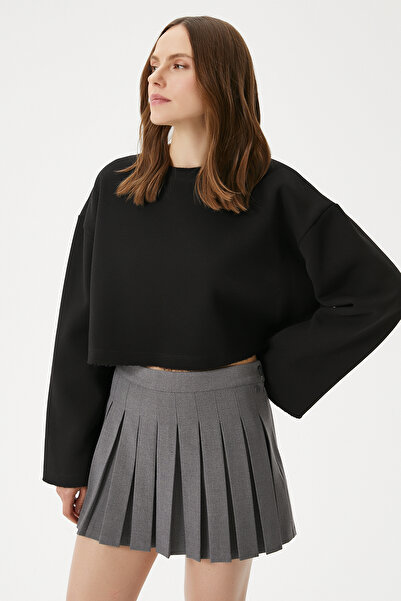 Ritnice Γυναικεία φούτερ Vegas Black Raster Crop