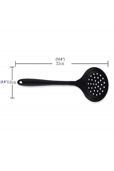 BurcuBilluriye Burcummm Black Silicone 2-Piece Long Grab and Colander Set
