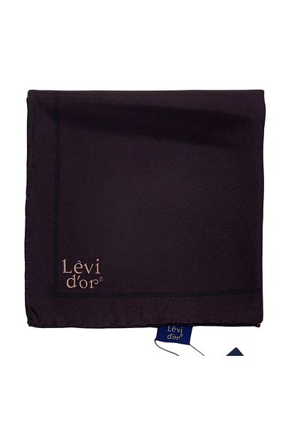 Levidor Ριγέ Απλό Μεταξωτό Φουλάρι - Dark Plum
