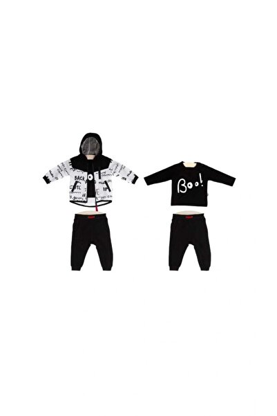 Wogi Erkek Bebek 3 Lü Hırkalı Takım