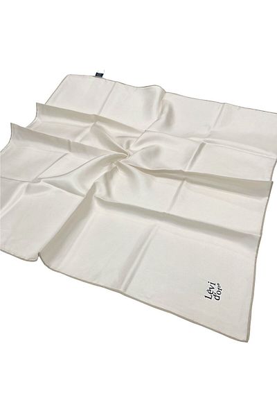 Levidor Απλό μεταξωτό μαντήλι Twill - Off White