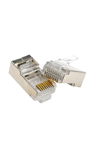 PrimeX Plus PrimeX PX-CAT660 Metal Cat6 Jak, RJ45 Metal Konnektör, Cat6 Plug Metal 100 lü Paket