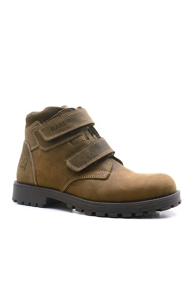 Raker Plus Sentor Γνήσιο Δερμάτινο Χρώμα Άμμου Γούνα Velcro Παιδικές Μπότες
