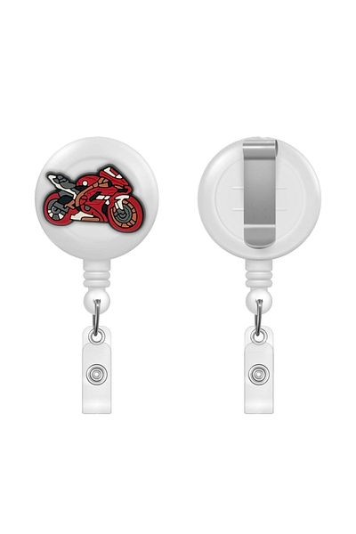 PABALAS Red Motorcycle Figured Yoyo Card Holder