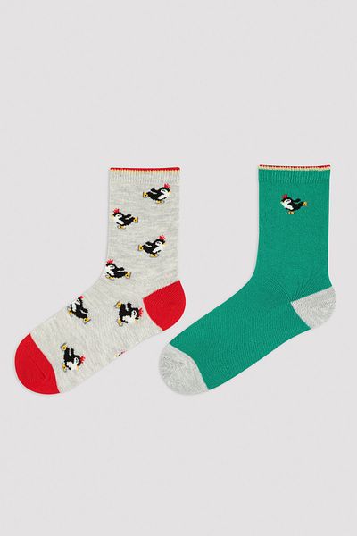 Penti Girl's Penguin 2-pack Sock Socks