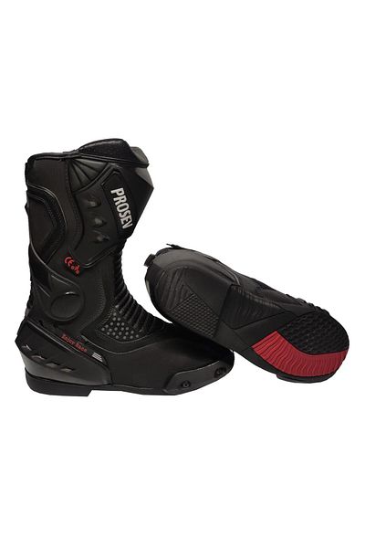 Prosev Racing Protected Motorcycle Boots Black