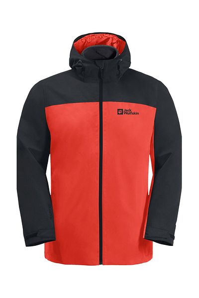 Jack Wolfskin Taubenberg 3in1 Jkt - Water and Windproof, Men's Outdoor Coat Colorful