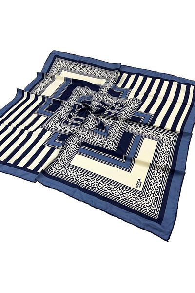 moda trend Κασκόλ Twill - 2140 - Τζιν Μπλε