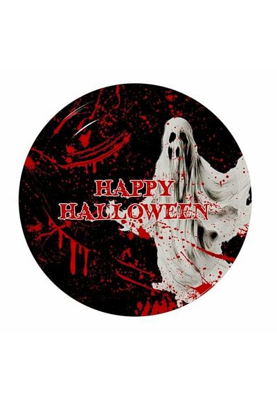 parti sürprizi Halloween Halloween Ghost Plate 8 Pieces