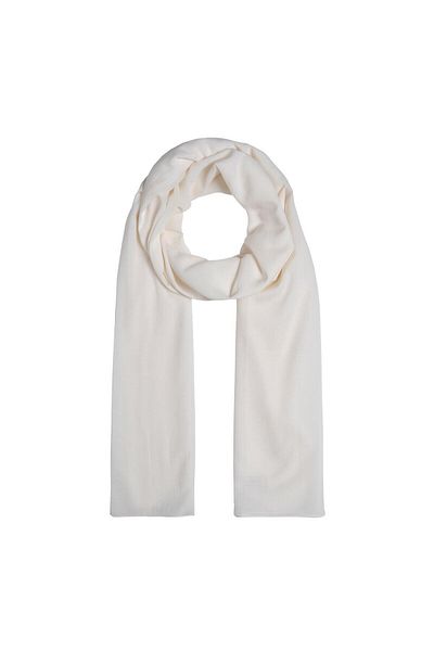 ipekevi Pearl White Plain Cotton Shawl