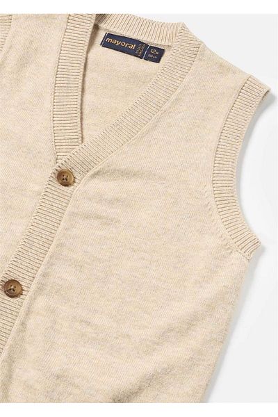 MAYORAL Beige Baby Boy Knitted Vest - 2316