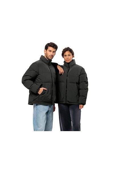 Jack Wolfskin Dellbrueck Jkt 550 Unisex Black Outdoor Coat - Goose Feather Filled