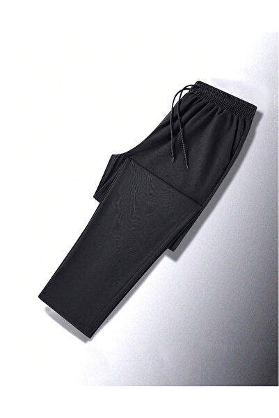 yx yustex sport Pantaloni de sport negri Walker largi, largi, cu 2 fire, gros...
