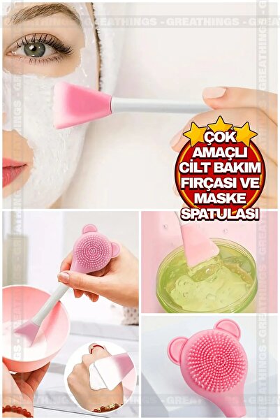 safestore Çok Amaçlı Yüz Bakım Fırçası Ve Maske Spatulası Cilt Bakım Fırçası ...