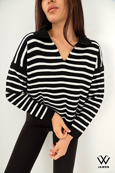 JAWEN المرأة الموسم الجديد واسعة عارضة يموت الراحة نموذج حجم قياسي بولو الرقب...