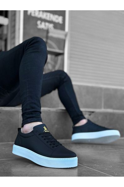 BOA BA0104 Lace-up Black Skin Sports Classic Men's Shoes