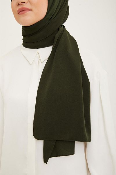 Armine Trend Crinkle Shawl - Dark Green 16