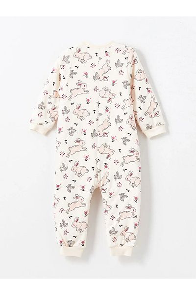 LC Waikiki Lcw Baby - Light Beige Printed, 1.6 Tog Long Sleeve Baby Girl Sleeping Bag