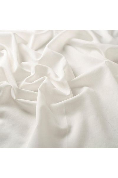 ipekevi Pearl White Plain Cotton Shawl
