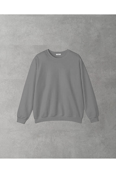 Bisiklet Yaka Sweatshirt-Basic