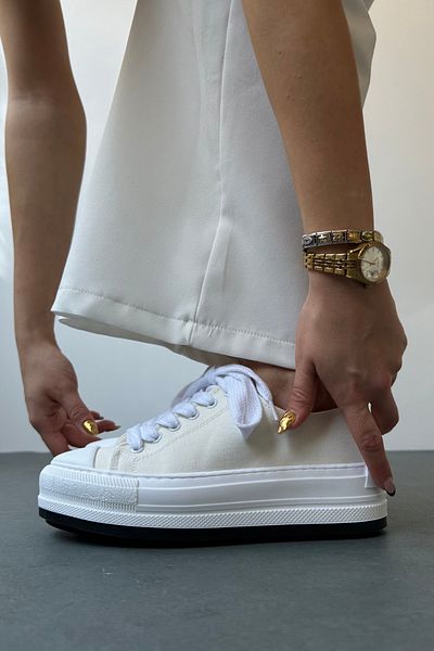 Mupa Shoes BÍLÉ KRÉMOVÉ Dámské Tenisky