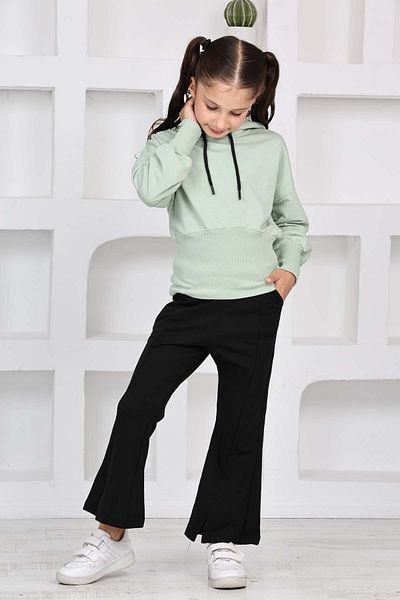 relax kids Spanish Legging Girl's Set with Hooded and Elastic Waist