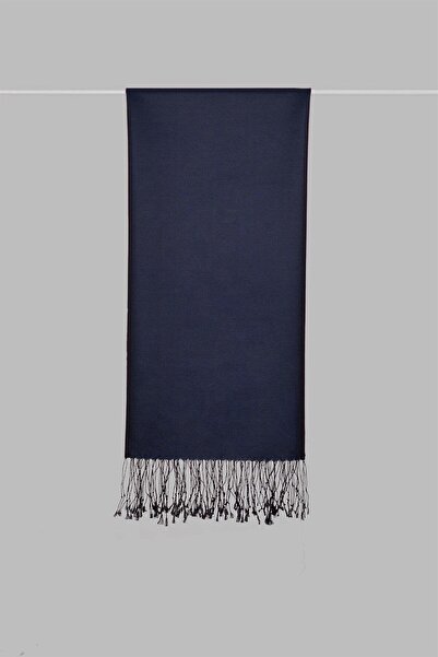 ARMANDA Navy Blue Black Silk Shawl