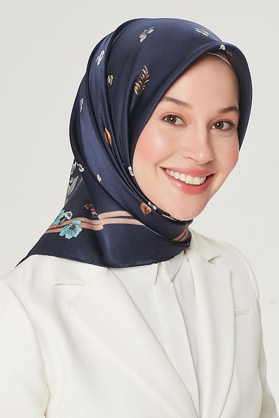 Armine Αθλητικό Twill Μαντίλι - 8533-34 Ναυτικό Μπλε
