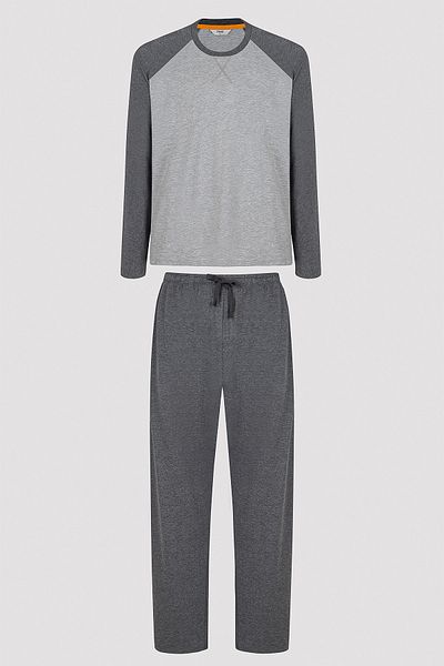 Penti Set de pijama de bază cu mânecă lungă, gri