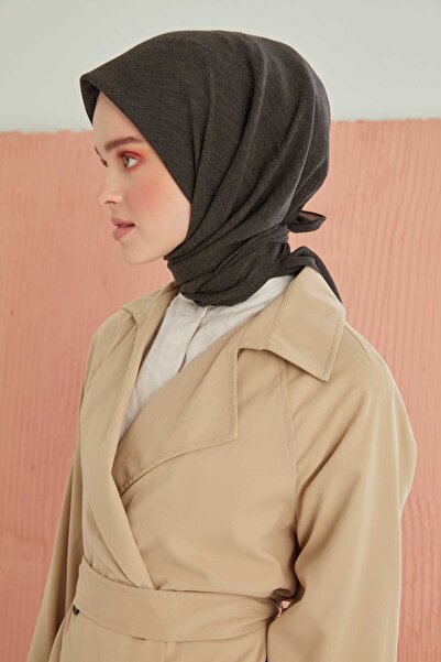 MİRAY Βαμβακερό κασκόλ Miray Plain - Χακί Μαύρο